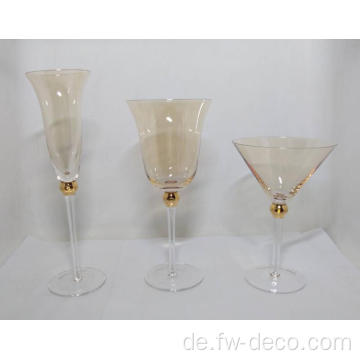 farbige Cocktailgläser Martini Glass mit Gold